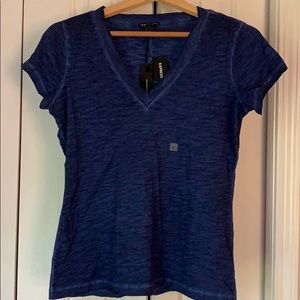 Express 100% cotton blue w/black tee shirt size S